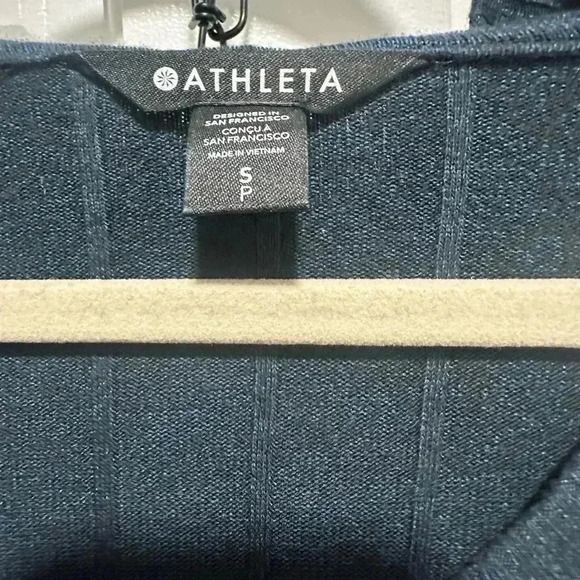 Athleta Harmony Pose Hoodie Sweatshirt Size Small Midnight Navy Color EUC - Picture 2 of 6
